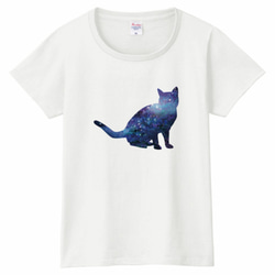 全6種 宇宙猫 Tシャツ（women） 星 ねこ ネコ 3枚目の画像