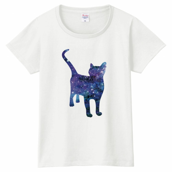 全6種 宇宙猫 Tシャツ（women） 星 ねこ ネコ 5枚目の画像