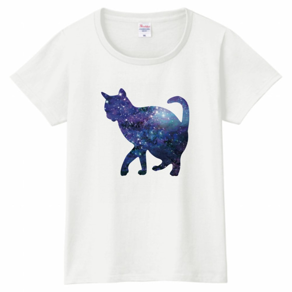 全6種 宇宙猫 Tシャツ（women） 星 ねこ ネコ 8枚目の画像