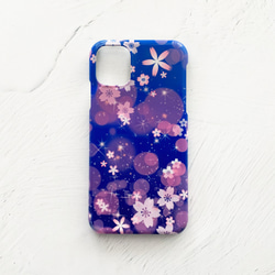 全3色 SAKURA COLOR iPhoneケース ハードケース スマホケース / 桜 夜桜 春 花 1枚目の画像