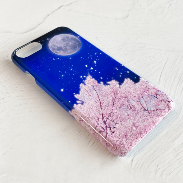 Night Cherry Blossoms iPhone Case Hard Case Smartphone Case / sa 第3張的照片