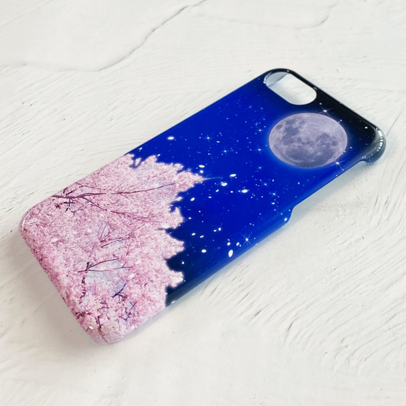 Night Cherry Blossoms iPhone Case Hard Case Smartphone Case / sa 第4張的照片