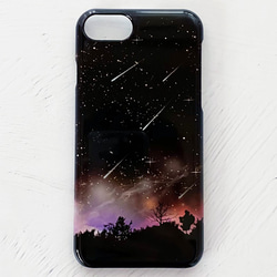 流星黑 iPhone Case Hard Case Smartphone Case / Space Shooting Star 第2張的照片