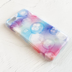 七色クラゲ iPhoneケース ハードケース スマホケース / くらげ jellyfish 夏 海 iPhone14 3枚目の画像