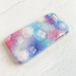 七色クラゲ iPhoneケース ハードケース スマホケース / くらげ jellyfish 夏 海 iPhone14 4枚目の画像