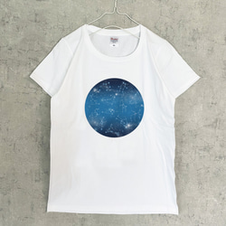 12星座サークル Tシャツ（women）プラネタリウム 星 宇宙 1枚目の画像