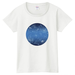 12星座サークル Tシャツ（women）プラネタリウム 星 宇宙 2枚目の画像