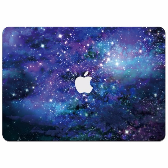 送料無料☆GALAXY MacBookステッカー /シール/apple/宇宙/ギャラクシー/星/夜空/空/宇宙柄 1枚目の画像