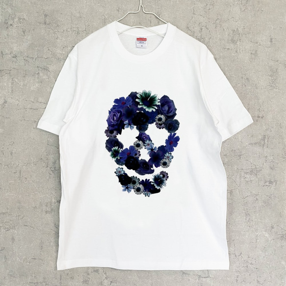 スカルフラワー Tシャツ（men&women） 1枚目の画像