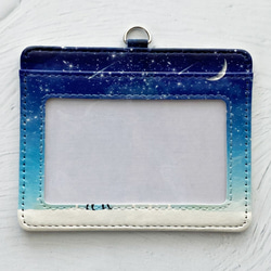 所有8種類型冬季星空通行證盒定期插入/月牙形雪星貓狼鹿ID卡盒IC卡盒 第3張的照片