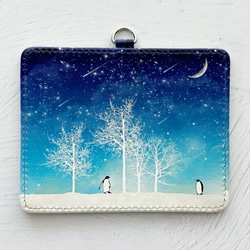 所有8種類型冬季星空通行證盒定期插入/月牙形雪星貓狼鹿ID卡盒IC卡盒 第5張的照片