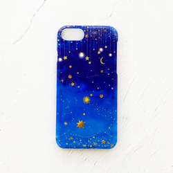 Sparkle of Stars iPhone Case Hard Case 智能手機殼/流星夜空星座太空iPhone14 第1張的照片