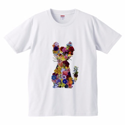 FLOWER CAT Tシャツ（men&women） 2枚目の画像