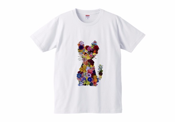 FLOWER CAT Tシャツ（men&women） 2枚目の画像