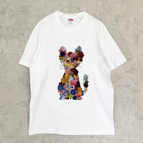 FLOWER CAT Tシャツ（men&women） 1枚目の画像