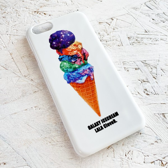 Galaxy Ice Cream iPhone Case Hard Case 智能手機殼/太空 iPhone13 第2張的照片