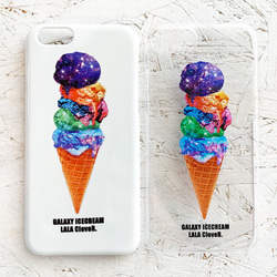 Galaxy Ice Cream iPhone Case Hard Case 智能手機殼/太空 iPhone13 第3張的照片