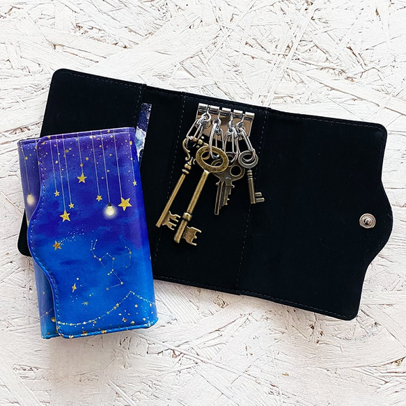 Shine of stars Key case / Meteor Night sky Constellation Space 第2張的照片