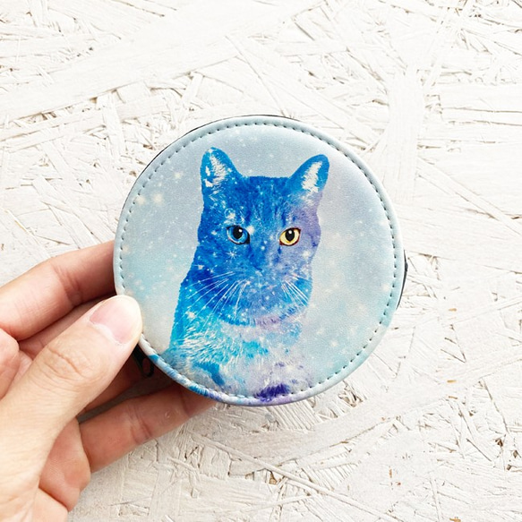 異眼硬幣袋/小袋子/錢包硬幣情況貓太空貓貓 第3張的照片