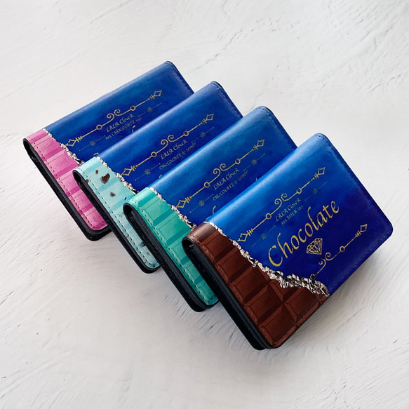 Q-pot 板チョコ カードケース 名刺入れ ビターチョコレートカード