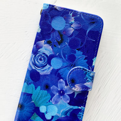 BLUE FLOWER 手帳型 iPhoneケース スマホケース / 花柄 iPhone13 iPhone12 4枚目の画像