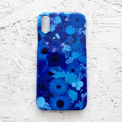 BLUE FLOWER iPhone 手機殼智能手機殼/花朵花卉圖案 第4張的照片