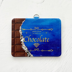 全4色 チョコレート パスケース 定期入れ / チョコミント ストロベリー IDカードケース ICカードケース 1枚目の画像