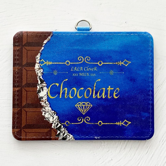 全4色 チョコレート パスケース 定期入れ / チョコミント ストロベリー IDカードケース ICカードケース 2枚目の画像
