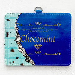 全4色 チョコレート パスケース 定期入れ / チョコミント ストロベリー IDカードケース ICカードケース 5枚目の画像