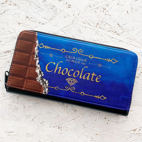 チョコレート 長財布 1枚目の画像