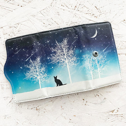冬の星空 キーケース / 星 夜空 雪 猫 オオカミ ペンギン 4枚目の画像