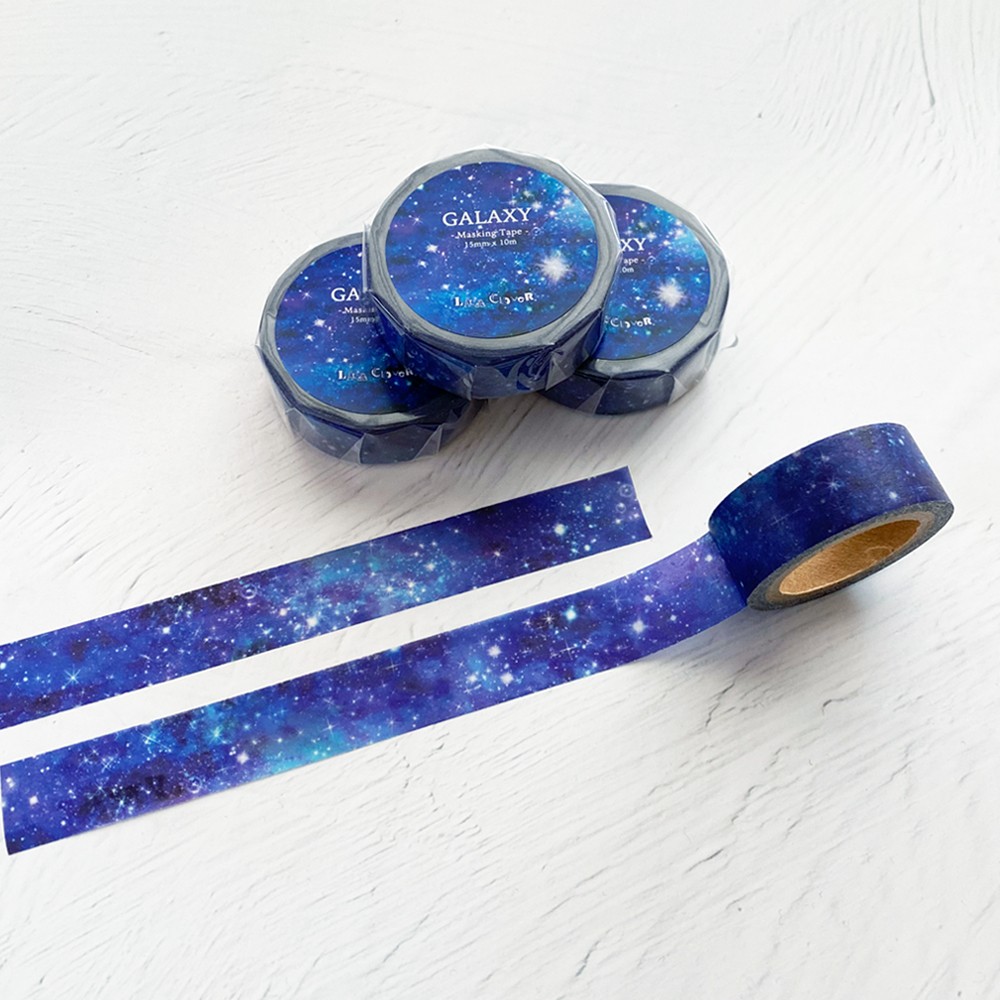 星と銀河の宇宙柄 マスキングテープ / GALAXY マステ 宇宙 星 紙