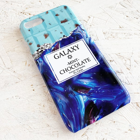 GALAXYチョコレート/チョコミント iPhoneケース ハードケース スマホケース / 宇宙 iPhone14 4枚目の画像