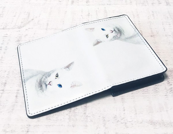 白貓奇特眼名片夾/貓貓貓名片盒 第2張的照片