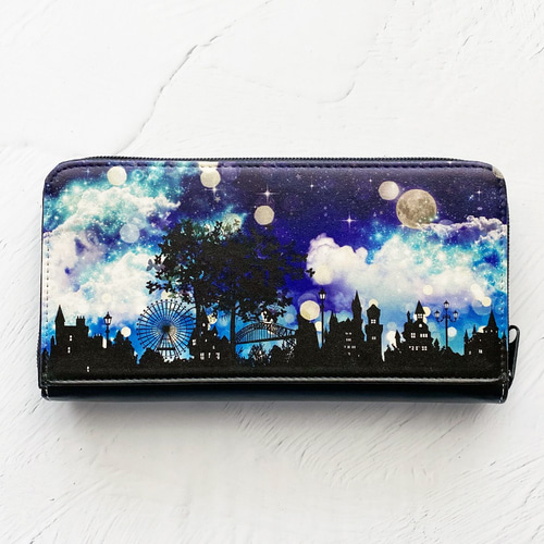 Fantasy Night 長財布（合皮・本革） / 星空 夜空 月 長財布