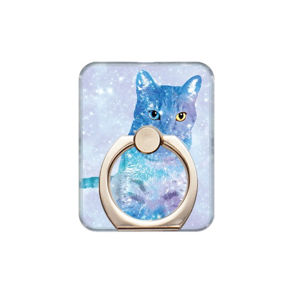 Odd-Eye Smartphone Ring / iPhone Smartphone Case Cat Space Galax 第1張的照片