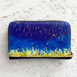 Starry Night Mini Wallet / Compact Wallet Key Wallet / Space Nig 第1張的照片