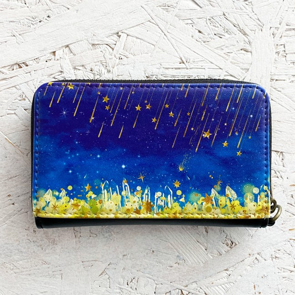 Starry Night Mini Wallet / Compact Wallet Key Wallet / Space Nig 第1張的照片