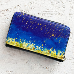 Starry Night Mini Wallet / Compact Wallet Key Wallet / Space Nig 第2張的照片