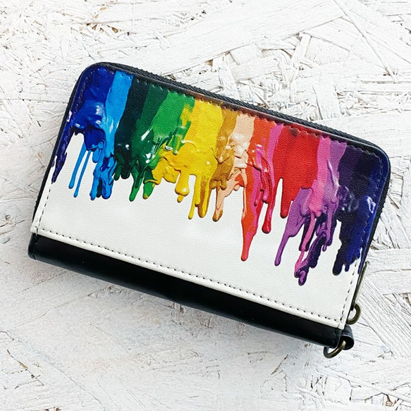 Crayon Melt Art Mini Wallet / Compact Wallet Key Wallet 第2張的照片