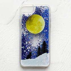 満月の星空 iPhoneグリッターケース / 星 猫 狼 ペンギン iPhone13 7枚目の画像