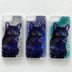 GALAXY CAT iPhoneグリッターケース / 猫 iPhone13 1枚目の画像