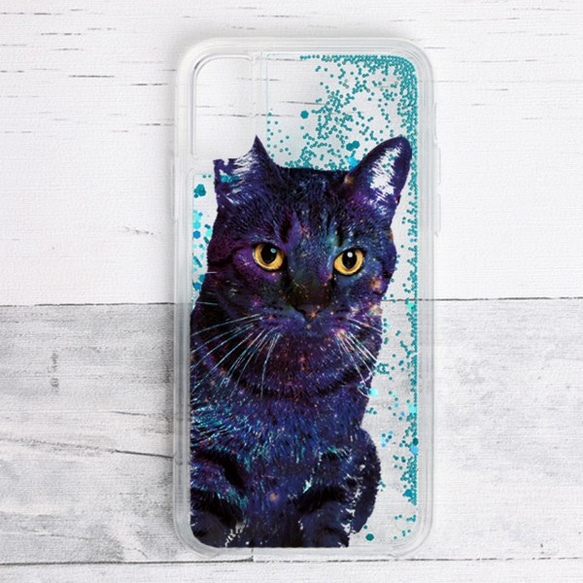 GALAXY CAT iPhoneグリッターケース / 猫 iPhone13 7枚目の画像