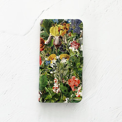 植物圖案筆記本型 iPhone 保護殼 Android 智能手機保護殼 / 花朵 iPhone13 iPhone14 第1張的照片