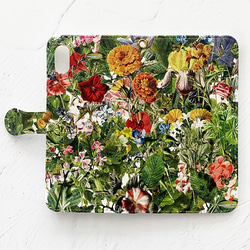 植物圖案筆記本型 iPhone 保護殼 Android 智能手機保護殼 / 花朵 iPhone13 iPhone14 第3張的照片