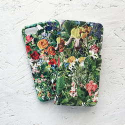 植物圖案 iPhone 保護殼硬殼智能手機保護殼/花朵花卉 iPhone14 第5張的照片