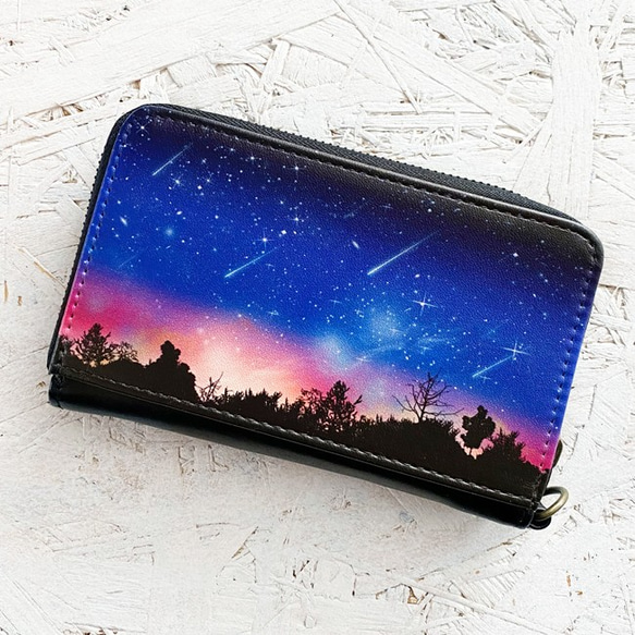 Meteor Sunset 迷你錢包 / Compact Wallet 鑰匙錢包 / Night Sky Starry Spac 第2張的照片