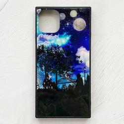 夢幻之夜 iPhone 手機殼 TPU 方形鋼化玻璃 / 星空 iPhone13 第2張的照片