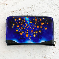 Lantern and Starry Sky Mini Wallet / Compact Wallet Key Wallet / 第1張的照片