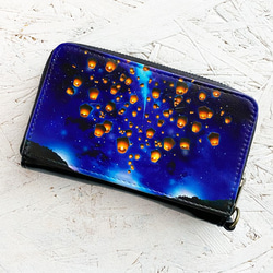 Lantern and Starry Sky Mini Wallet / Compact Wallet Key Wallet / 第2張的照片